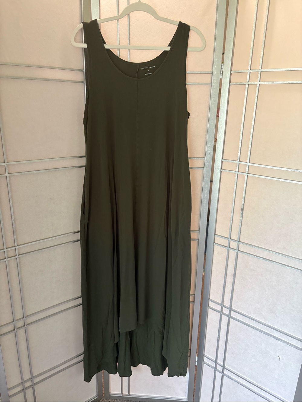 Universal Standard Olive Green Sleeveless Maxi Dress